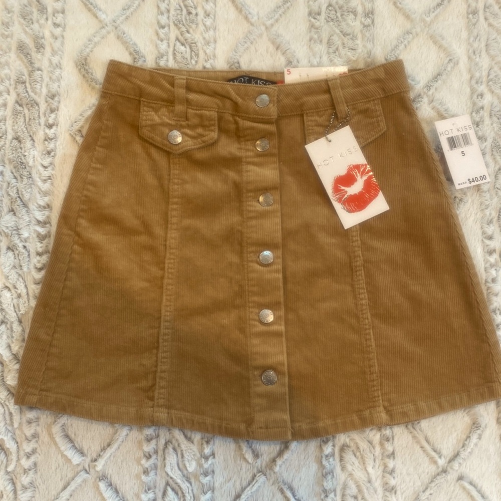 Hot Kiss-Corduroy mini skirt